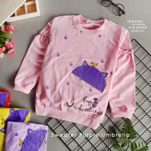 Load image into Gallery viewer, Ls Sweater Purple Umbrella