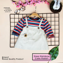 Load image into Gallery viewer, Ls Dress Rainbow Cake Rabbit
