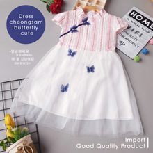 Load image into Gallery viewer, LS Dress Cheongsam Butterfly Cute