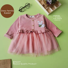 Load image into Gallery viewer, Ls Dress Fernita Rabbit