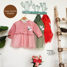 Load image into Gallery viewer, Ls Dress Fernita Rabbit