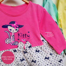 Load image into Gallery viewer, Ls Dress Mercia Kitty Love