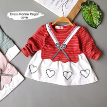 Load image into Gallery viewer, Ls Dress Marine Regal Love