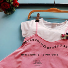 Load image into Gallery viewer, LS DRESS COFFIE FLOWER CUTE