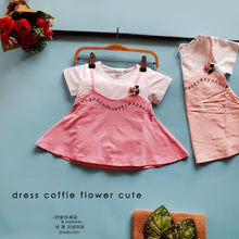 Load image into Gallery viewer, LS DRESS COFFIE FLOWER CUTE