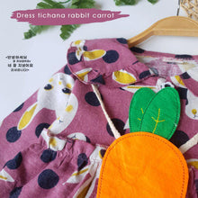 Load image into Gallery viewer, Ls Dress Tichana Rabbit Carrot