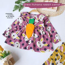 Load image into Gallery viewer, Ls Dress Tichana Rabbit Carrot