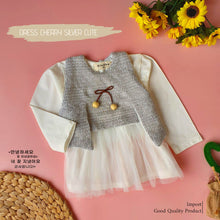 Load image into Gallery viewer, Ls Dress Cherry Silver Cute