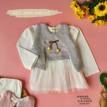Load image into Gallery viewer, Ls Dress Cherry Silver Cute