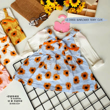 Load image into Gallery viewer, Ls Dress Sunflower Terry Cute
