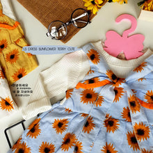 Load image into Gallery viewer, Ls Dress Sunflower Terry Cute