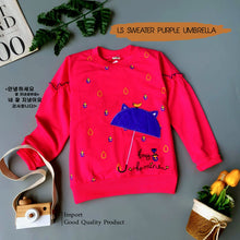 Load image into Gallery viewer, Ls Sweater Purple Umbrella