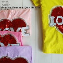 Load image into Gallery viewer, LS Atasan Sequeen Love Hearts Cute