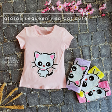 Load image into Gallery viewer, LS Atasan Sequeen Vira Cat Cute