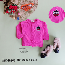 Load image into Gallery viewer, LS Cardigan My Apple Cute