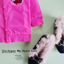 Load image into Gallery viewer, LS Cardigan My Apple Cute