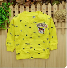 Load image into Gallery viewer, LS Cardigan Pompom Wings Bear