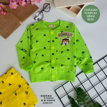 Load image into Gallery viewer, LS Cardigan Pompom Wings Bear