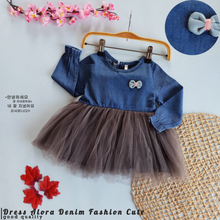 Load image into Gallery viewer, LS Dress Alora Denim Fashion Cute