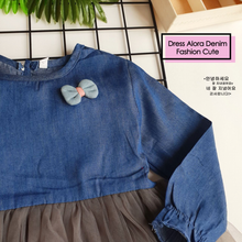Load image into Gallery viewer, LS Dress Alora Denim Fashion Cute