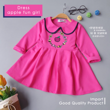 Load image into Gallery viewer, LS Dress Apple Fun Girl