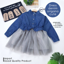 Load image into Gallery viewer, LS Dress Denim Origano Cute
