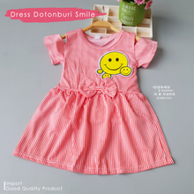 Load image into Gallery viewer, LS Dress Dotonburi Smile