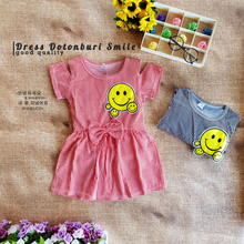 Load image into Gallery viewer, LS Dress Dotonburi Smile