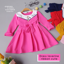 Load image into Gallery viewer, LS Dress Laverine Ribbon Cute
