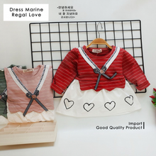 Load image into Gallery viewer, LS Dress Marine Regal Love