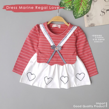Load image into Gallery viewer, LS Dress Marine Regal Love