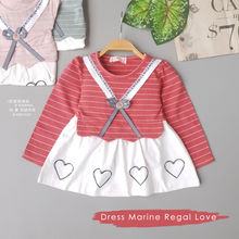 Load image into Gallery viewer, LS Dress Marine Regal Love