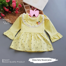 Load image into Gallery viewer, LS Dress Terry Flower Jane