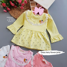 Load image into Gallery viewer, LS Dress Terry Flower Jane