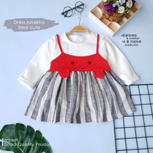 Load image into Gallery viewer, LS Dress Zulaikha Bear Cute