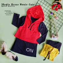 Load image into Gallery viewer, LS Hodie Dress Nonie Cute
