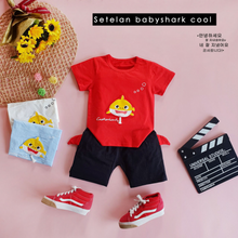 Load image into Gallery viewer, LS Setelan Babyshark Cool