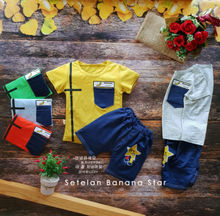 Load image into Gallery viewer, LS Setelan Banana Star