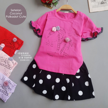 Load image into Gallery viewer, LS Setelan Coconut Polkadot Cute