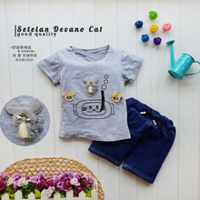 Load image into Gallery viewer, LS Setelan Devano Cat