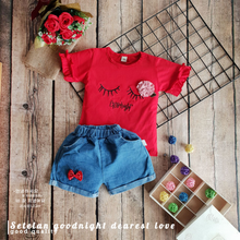 Load image into Gallery viewer, LS Setelan Goodnight Dearest Love