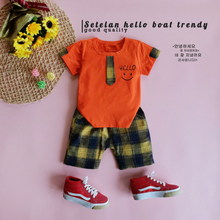 Load image into Gallery viewer, LS Setelan Hello Boat Trendy