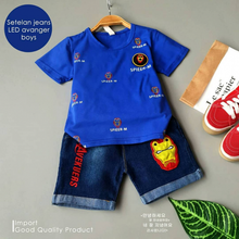Load image into Gallery viewer, LS Setelan Jeans Led Avangers Boys