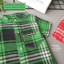 Load image into Gallery viewer, LS Setelan Kemeja Mario Deca Boys