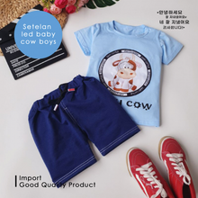 Load image into Gallery viewer, LS Setelan Led Baby Cow Boys