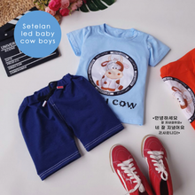 Load image into Gallery viewer, LS Setelan Led Baby Cow Boys