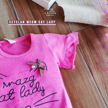 Load image into Gallery viewer, LS Setelan Meow Cat Lady