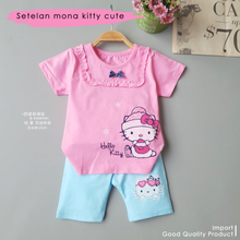 Load image into Gallery viewer, LS Setelan Mona Kitty Cute