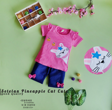 Load image into Gallery viewer, LS Setelan Pineapple Cat Cute