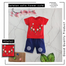 Load image into Gallery viewer, LS Setelan Sofia Flower Cute